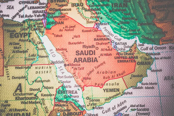 Arabia Saudita Mapa Viaje Textura Fondo — Foto de Stock