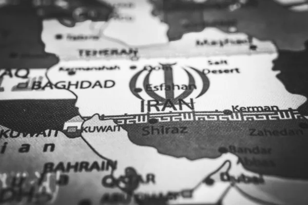 Flaga Iranu Mapie — Zdjęcie stockowe