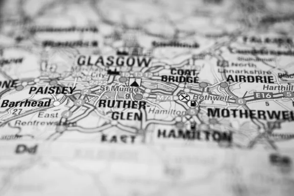 Rutherglen Mapa Europa — Foto de Stock