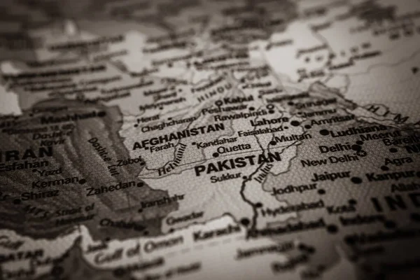 地图旅行背景纹理上的巴基斯坦 — 图库照片