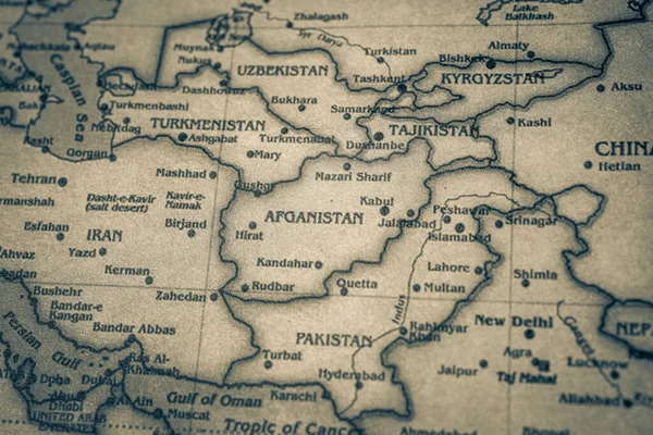 Afganistan Interaktív Térképen — Stock Fotó