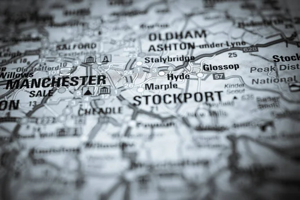 Stockport Map — Stock Photo, Image