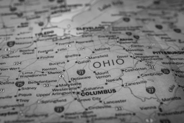 Ohio State Sur Carte — Photo