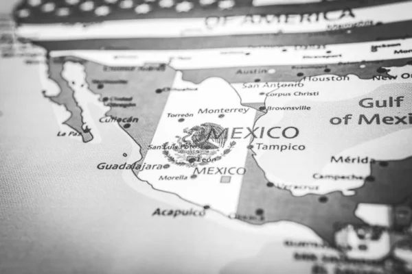 Mexico Flag Map — Stock Photo, Image