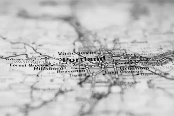 Abd Haritasında Portland — Stok fotoğraf