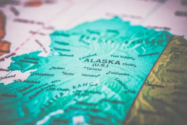 Aljaška Mapě Cestovní Pozadí Textury — Stock fotografie