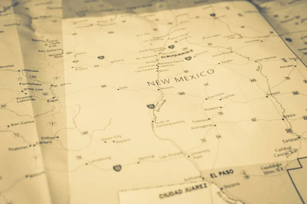 Stát Nové Mexiko Mapě — Stock fotografie