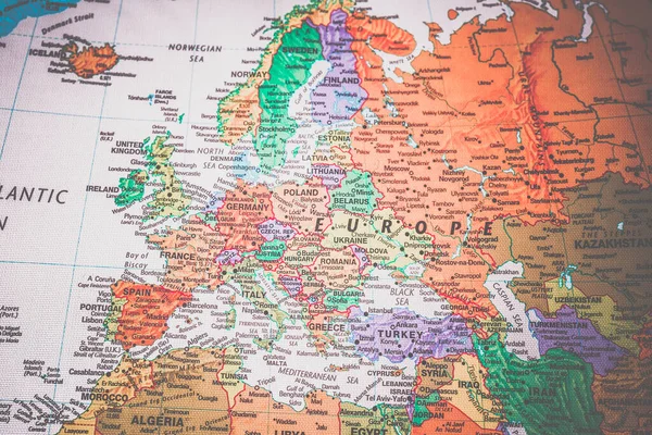 Europa Kartan Resor Bakgrund Struktur — Stockfoto