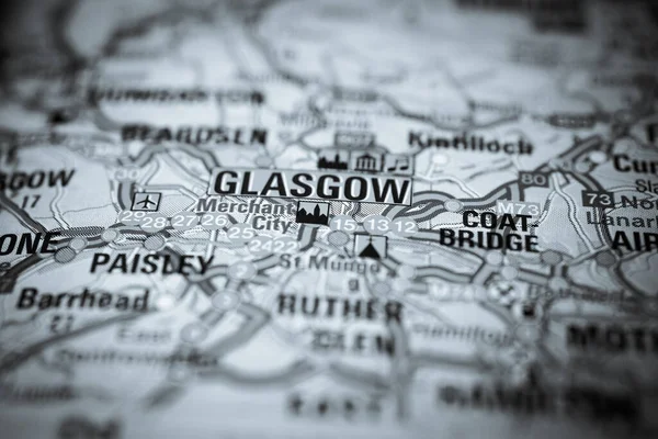 Glasgow Europe Map — Stock Photo, Image