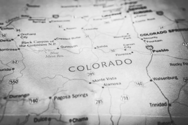 État Colorado Sur Carte — Photo