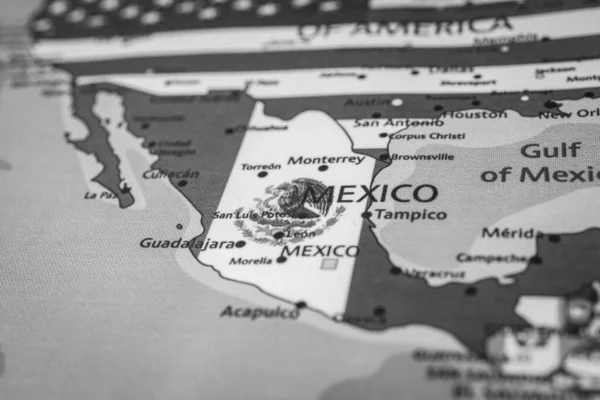 Mexico Flag Map — Stock Photo, Image