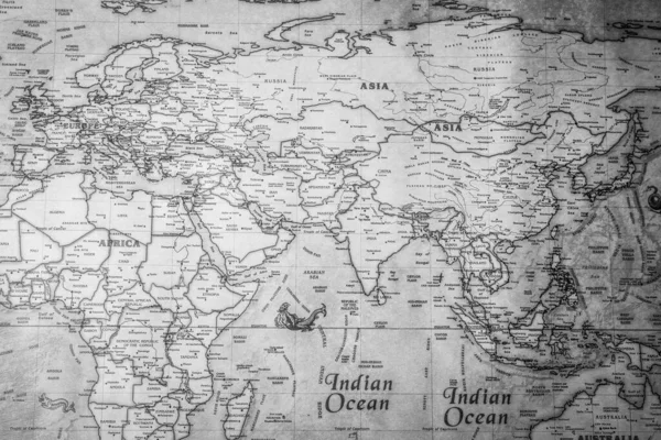 Velho Mapa Retrô Vintage Mundo — Fotografia de Stock