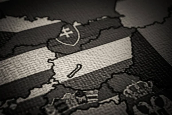 Венгрия Фоне Карты Европы — стоковое фото