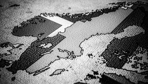 Норвегия Швеция Карте Европы Фон — стоковое фото