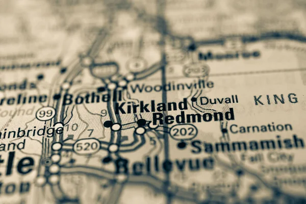 Kirkland Mapa Estados Unidos — Foto de Stock