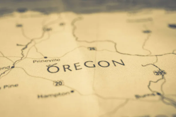 Státu Oregon Usa Mapy — Stock fotografie