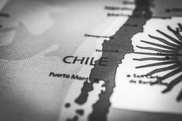 Bandera Chile Mapa — Foto de Stock