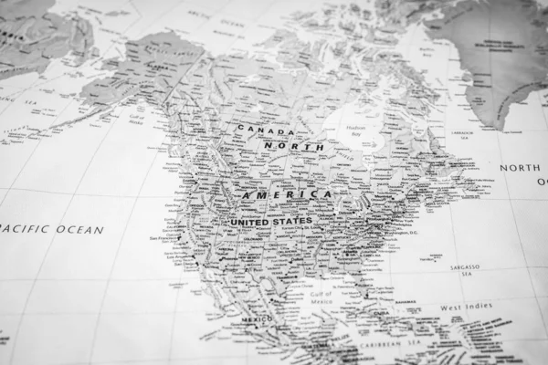 América Del Norte Mapa Viaje Textura Fondo —  Fotos de Stock