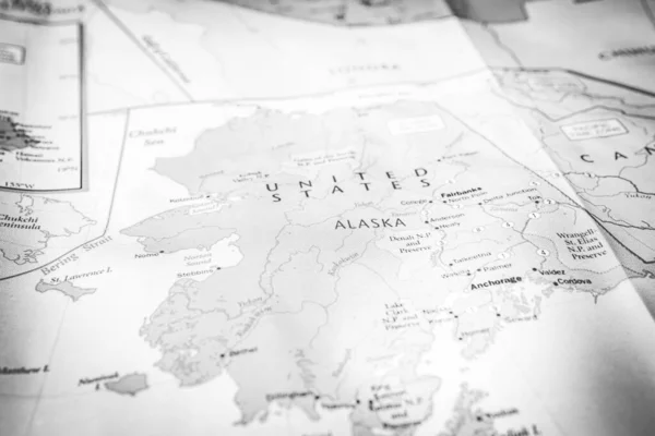 Alaska State Auf Der Karte — Stockfoto