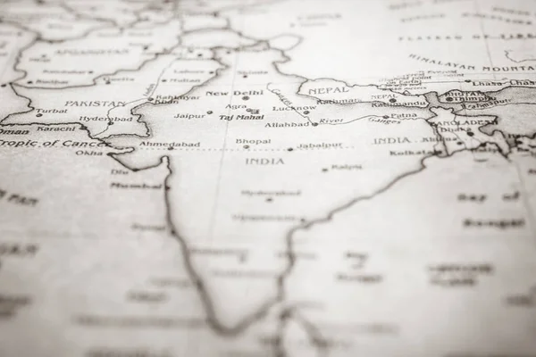 India Térképen Háttér — Stock Fotó
