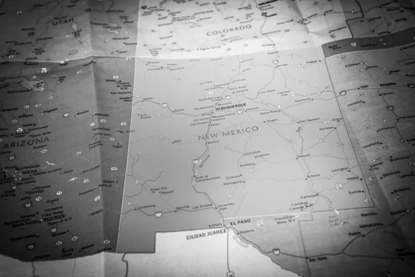 New Mexico State Kaart Reisachtergrond — Stockfoto