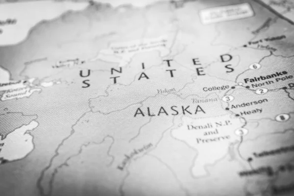 Alaska Eyaleti Haritada — Stok fotoğraf