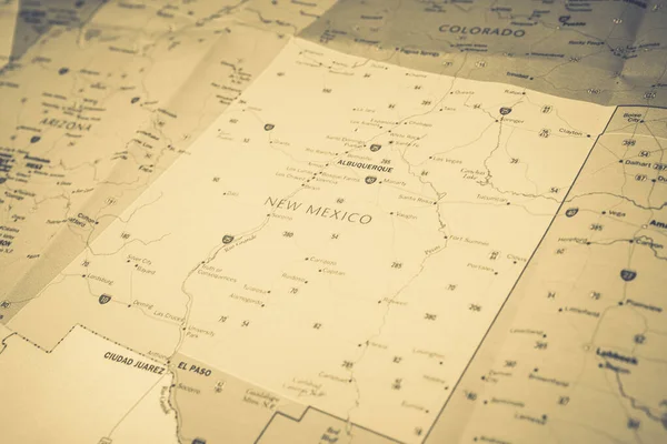 New Mexico State Mapě Cestovní Zázemí — Stock fotografie