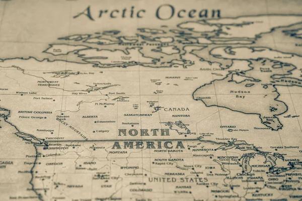 Північна Америка Карті Світу — стокове фото