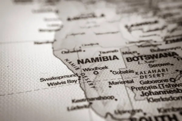 Namíbia Mapa Viagem Fundo Textura — Fotografia de Stock