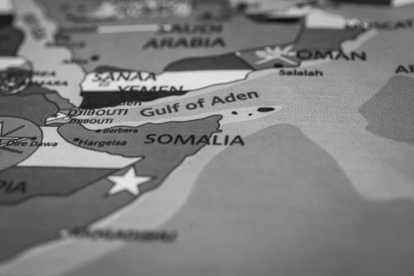 Bandiera Somalia Sulla Mappa — Foto Stock