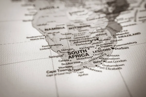 地图旅行背景纹理上的南非 — 图库照片