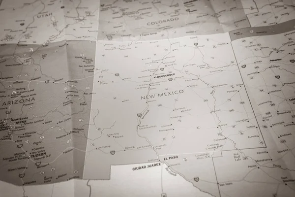 New Mexico State Map Podróże — Zdjęcie stockowe