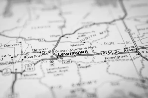 Lewistown Mapa — Foto de Stock
