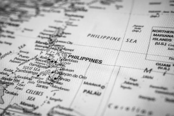 Harita Seyahat Arkaplan Dokusu Üzerine Filipinler — Stok fotoğraf