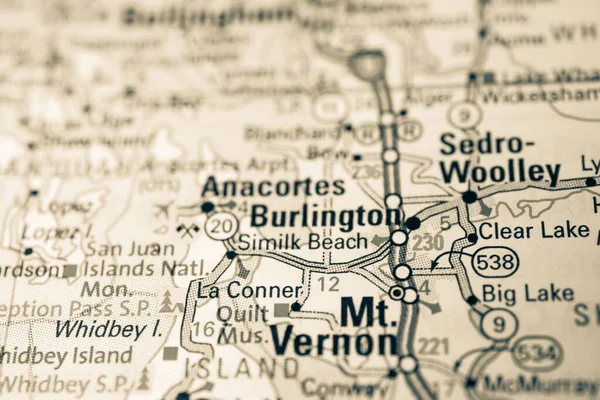 Harita Arka Planında Burlington — Stok fotoğraf