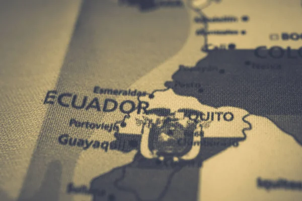 Bandera Ecuador Mapa — Foto de Stock