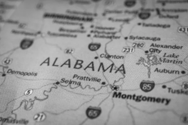 Alabama State Mapa —  Fotos de Stock