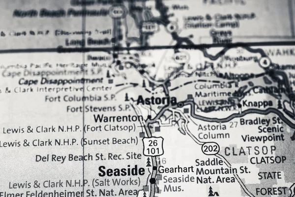 Astoria Usa Map — Stock Photo, Image