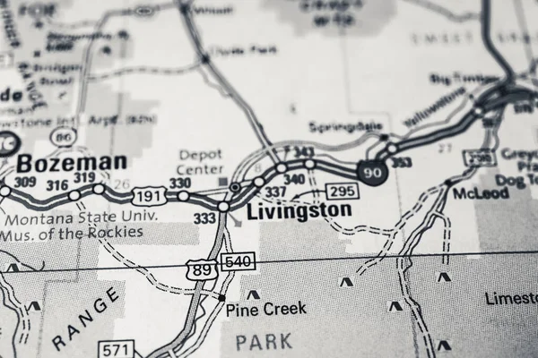 Livingston Mapa — Foto de Stock