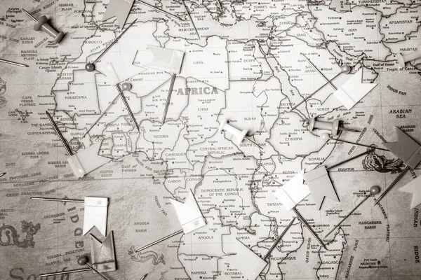 地图背景纹理上的非洲 — 图库照片