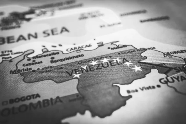 Bandera Venezuela Mapa — Foto de Stock