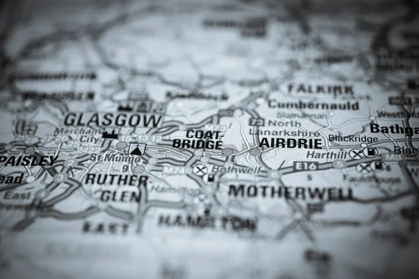 Ponte Coatbridge Sulla Mappa Europa — Foto Stock