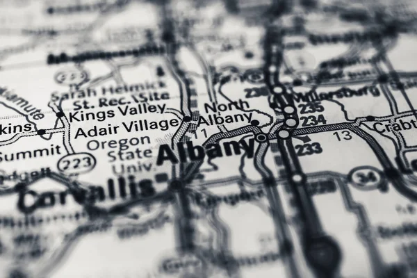 Albany Ciudad Mapa — Foto de Stock