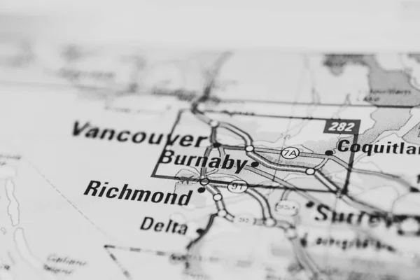 Vancouver Mapa Fondo — Foto de Stock