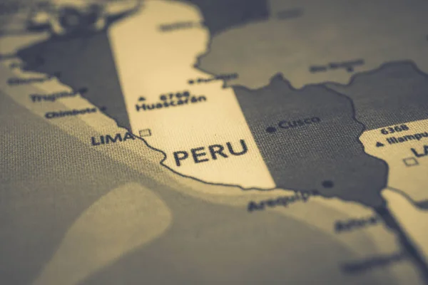 Bandera Perú Mapa — Foto de Stock