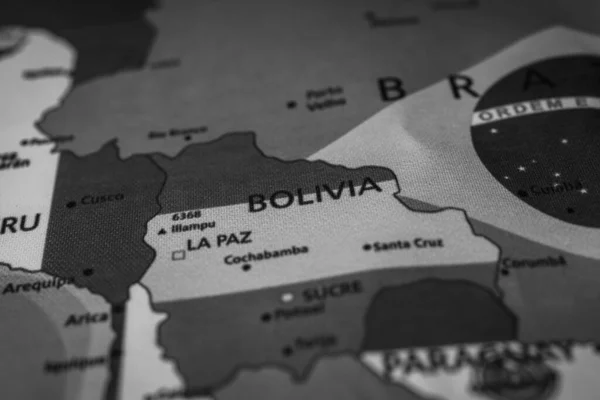 Bandera Bolivia Mapa — Foto de Stock