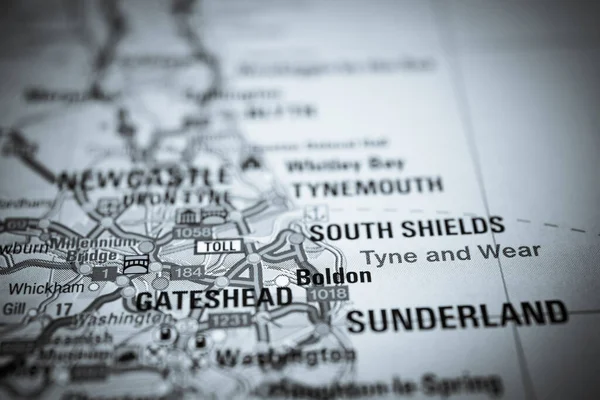 Gateshead Map — Stock Photo, Image