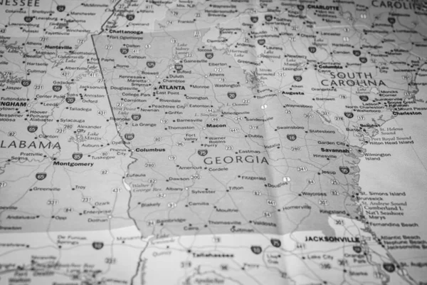 Georgia State Mapa Antecedentes Viaje — Foto de Stock