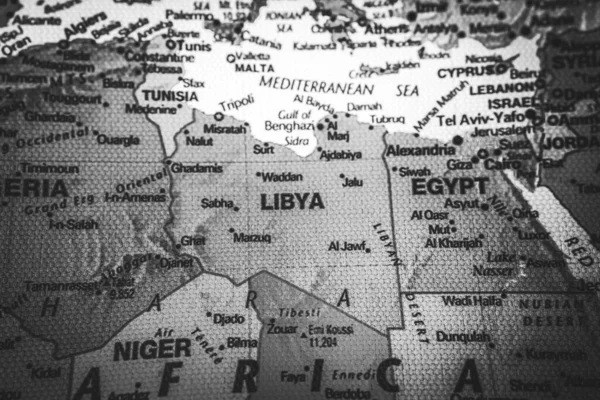 Libia Mapa Viaje Textura Fondo —  Fotos de Stock