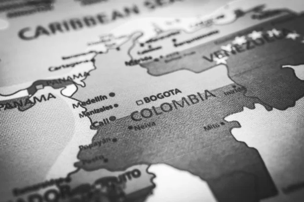 Bandera Columbia Mapa — Foto de Stock